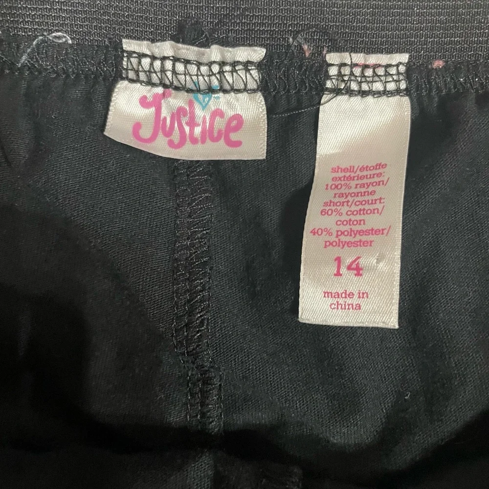 Justice Girls Skort | Color: Black Floral | Size: 14 - Picture 6 of 6